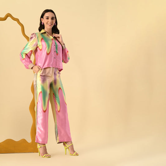 Sleek satin Co-ord